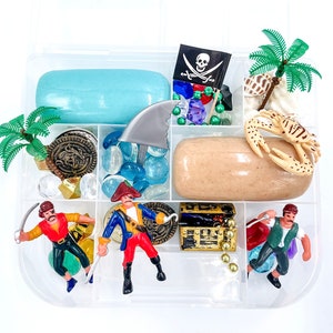 Treasure Island Pirate Mini Playdough Kit, Sensory Box, Playdough Kit,  Easter Play Dough, Easter Gift Basket, Valentines Gift 
