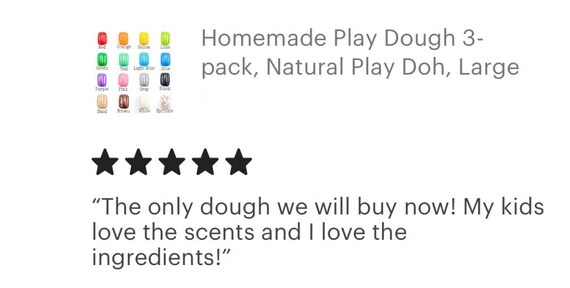 Homemade Play Dough 3-pack, Natural Play Doh, Large Kit Replacement Doh,  Sensory Bin Filler, Occupational Therapy Tool, Fine Motor Kids Gift 