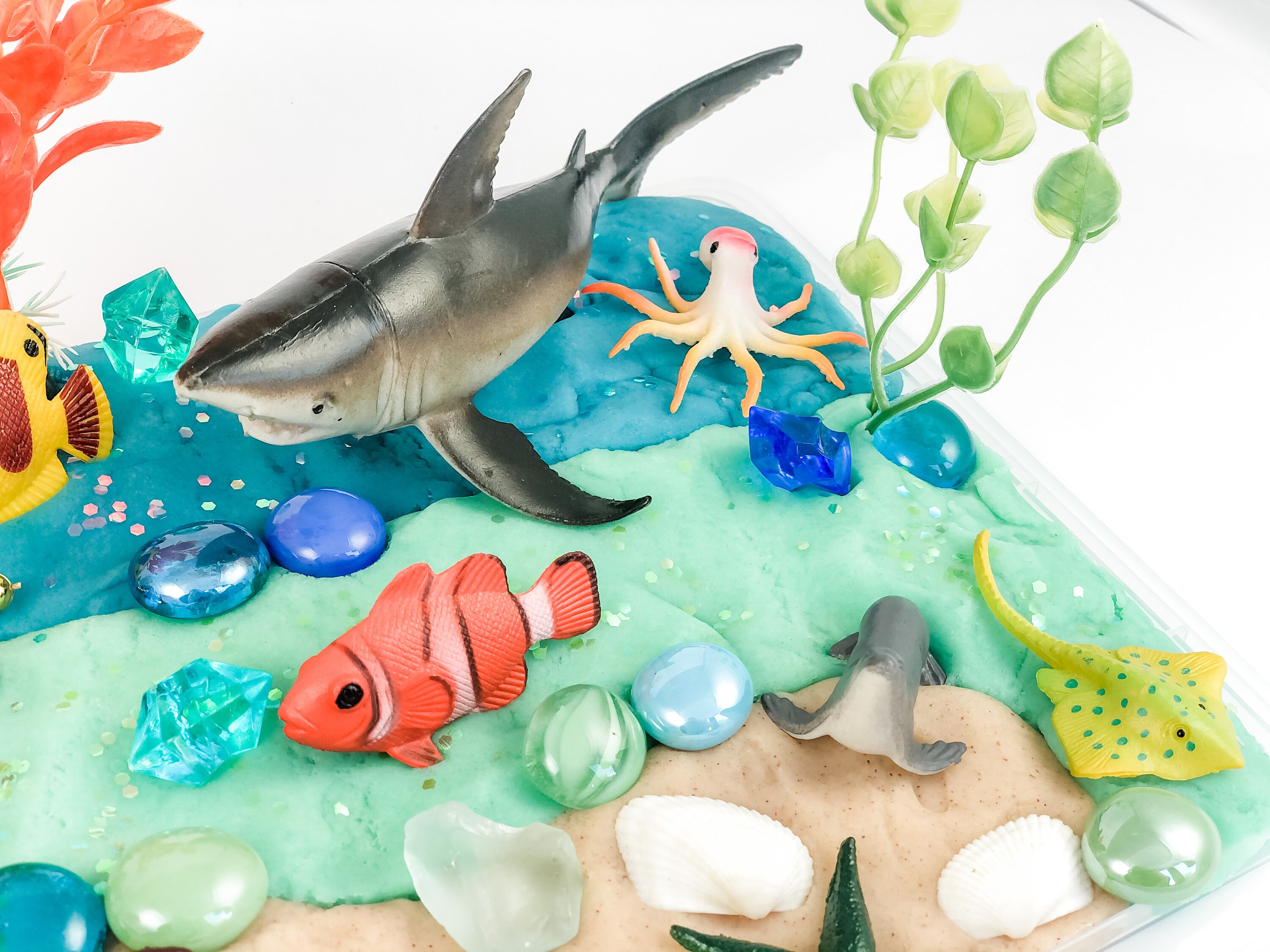 Ocean Play Dough Kit Ocean Play Dough Sensory Kit Sea Life Etsy