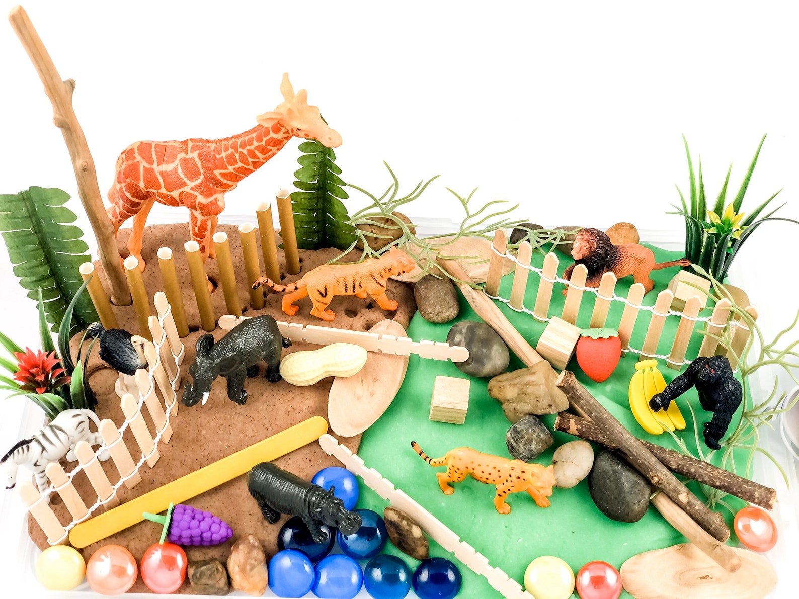 Animal Play Dough Kit Zoo Play Dough Kit Zoo Sensory Kit Etsy