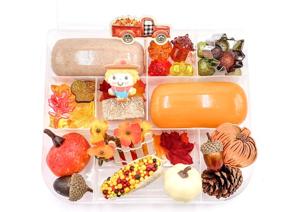 Fall Play Dough Kit Autumn Sensory Bin Pumpkin Patch Busy