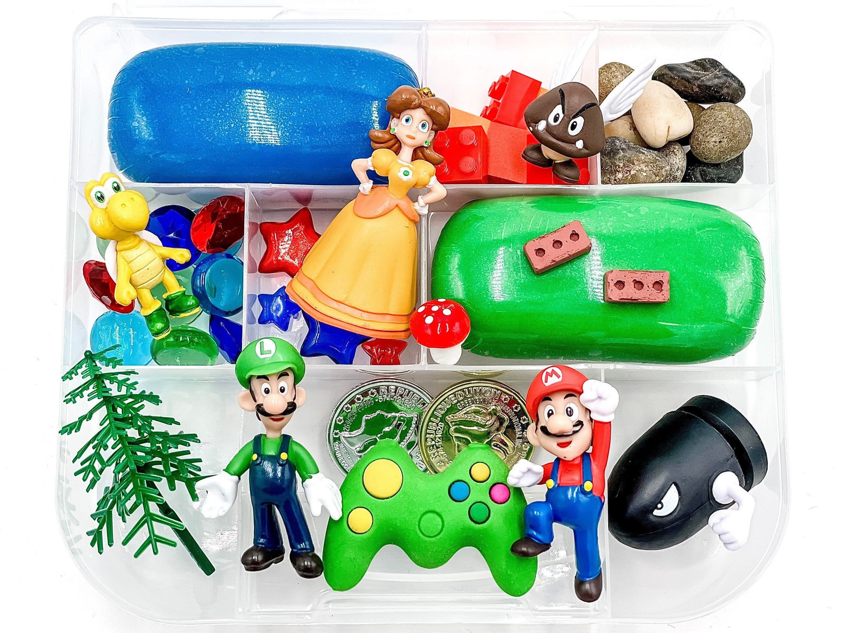Super Mario Inspired Play Dough Kit Luigi Sensory Bin Australia