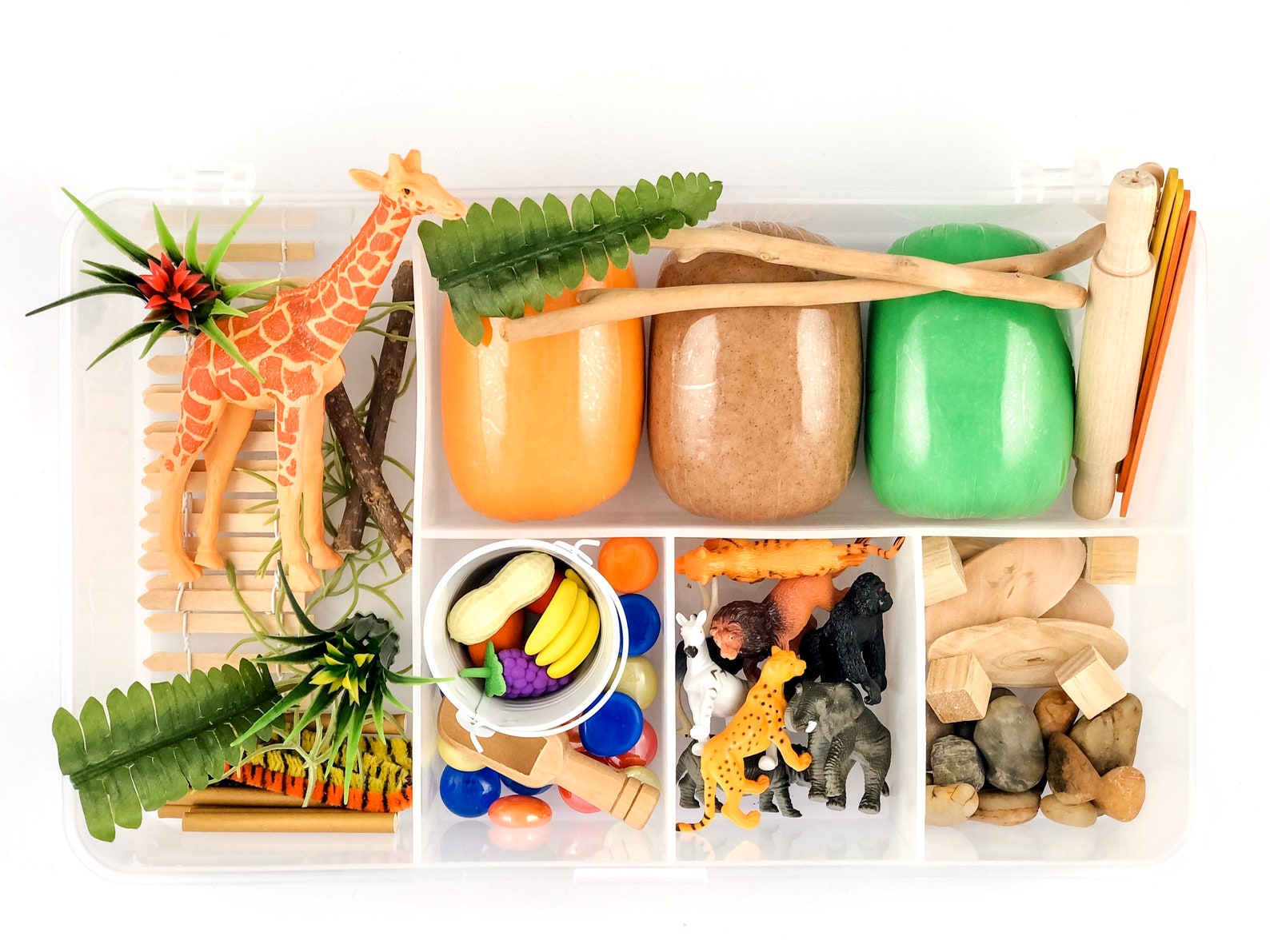 Animal Play Dough Kit Zoo Play Dough Kit Zoo Sensory Kit Etsy