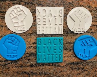 Black Lives Matter (BLM) Fondant Stamps - Made in Canada