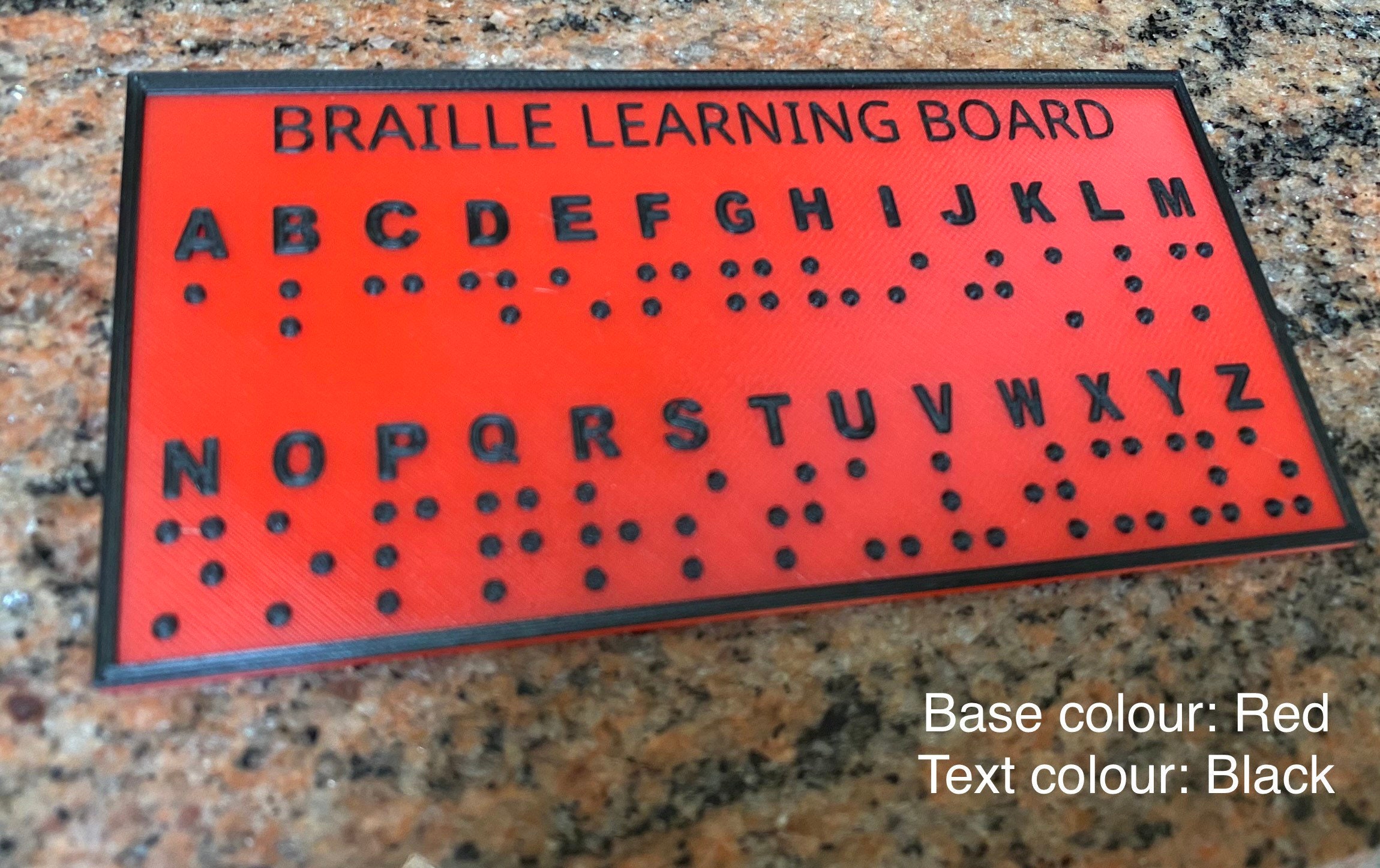 Braille Alphabet 3D Learning Board Made in Canada Etsy