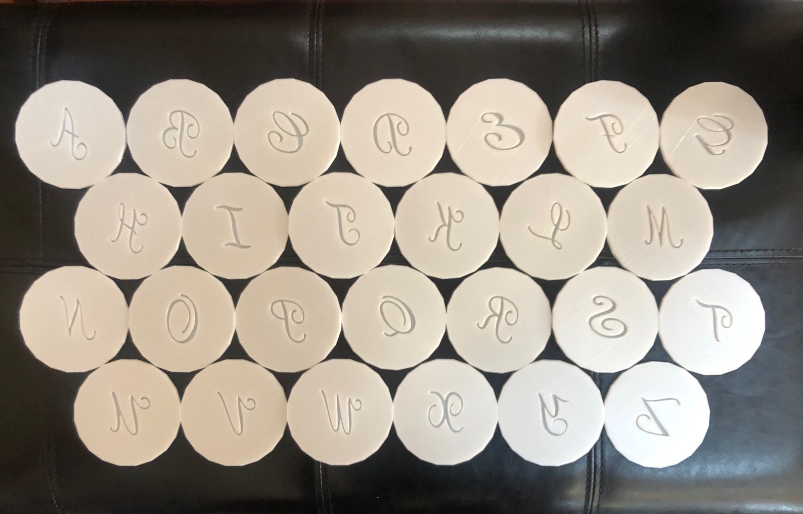 Individual Letters Fondant Embossers Alphabet Set Made in Etsy
