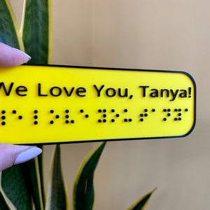 Tablero Braille de mensajes personalizados - Hecho en Canadá