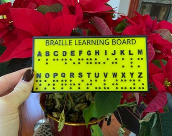 Alfabeto Braille - Quadro de aprendizagem 3D - Fabricado no Canadá