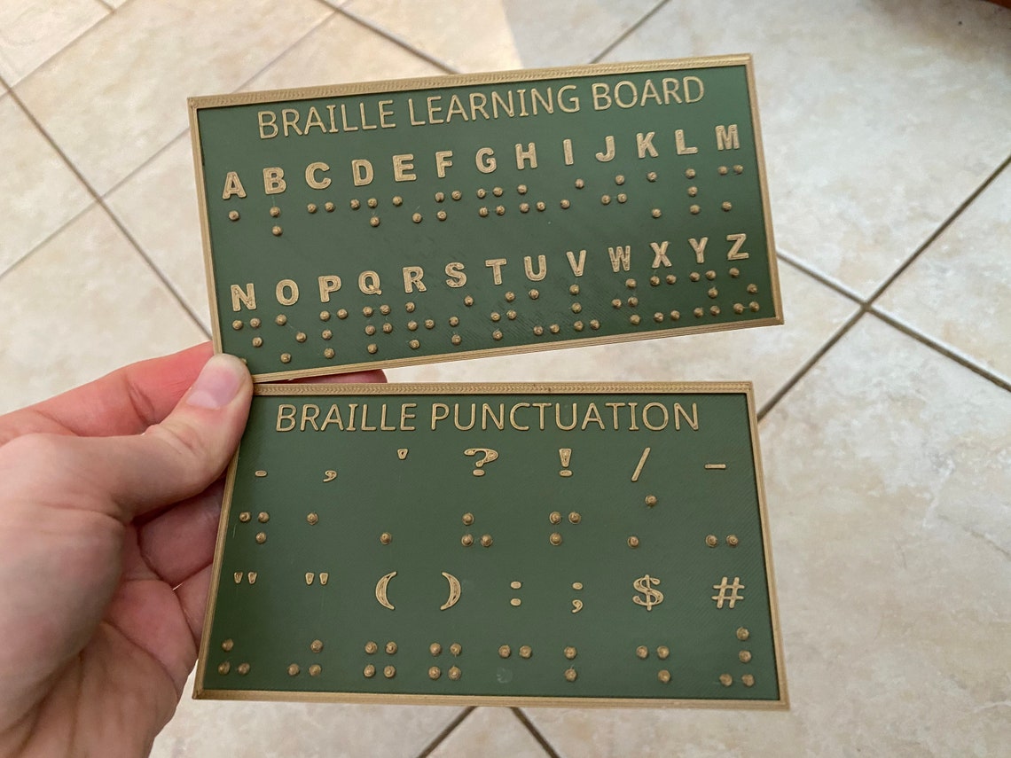 Braille Punctuation 3D Learning Board Made in Canada Etsy