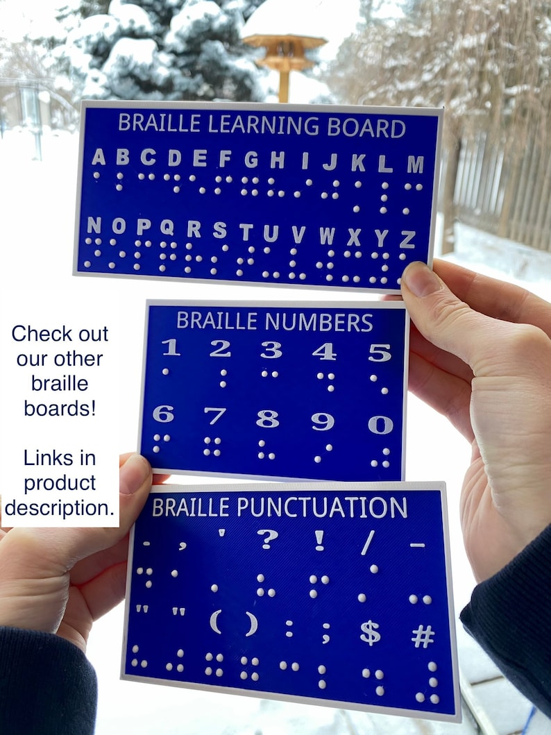 Braille Numbers 3D Learning Board Made in Canada Etsy
