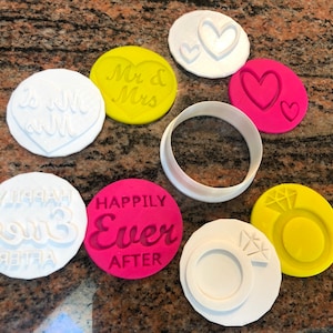 Wedding and Engagement Fondant Stamps - Made in Canada