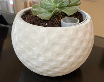 Golf Ceramic Planter. Pencil Holder Desk Organizer. Japan. Retro