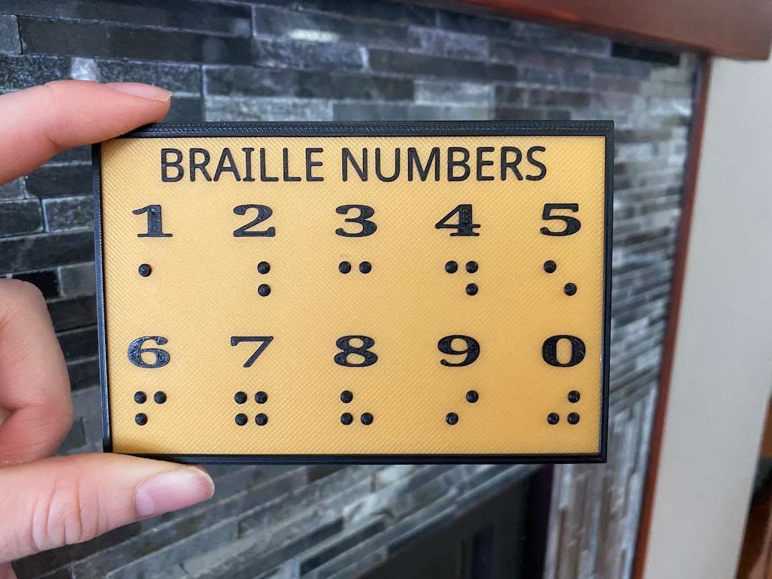 Braille Numbers 3D Learning Board Made in Canada Etsy
