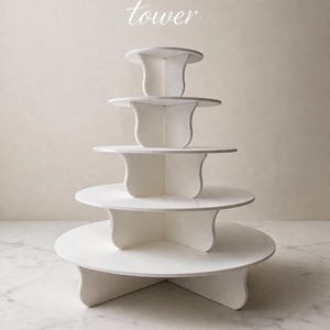 Five Tier Round Cupcake Tower - Holds up to 90 Cupcakes - Made in Canada