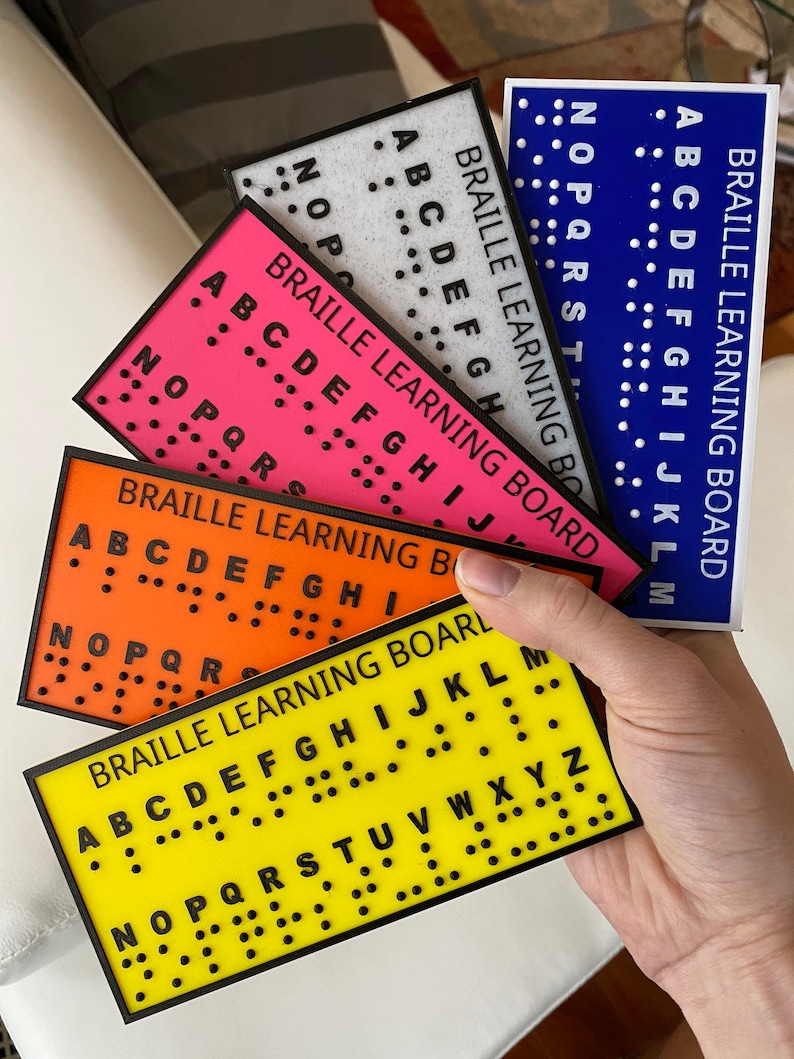 Braille Alphabet 3D Learning Board Made in Canada Etsy