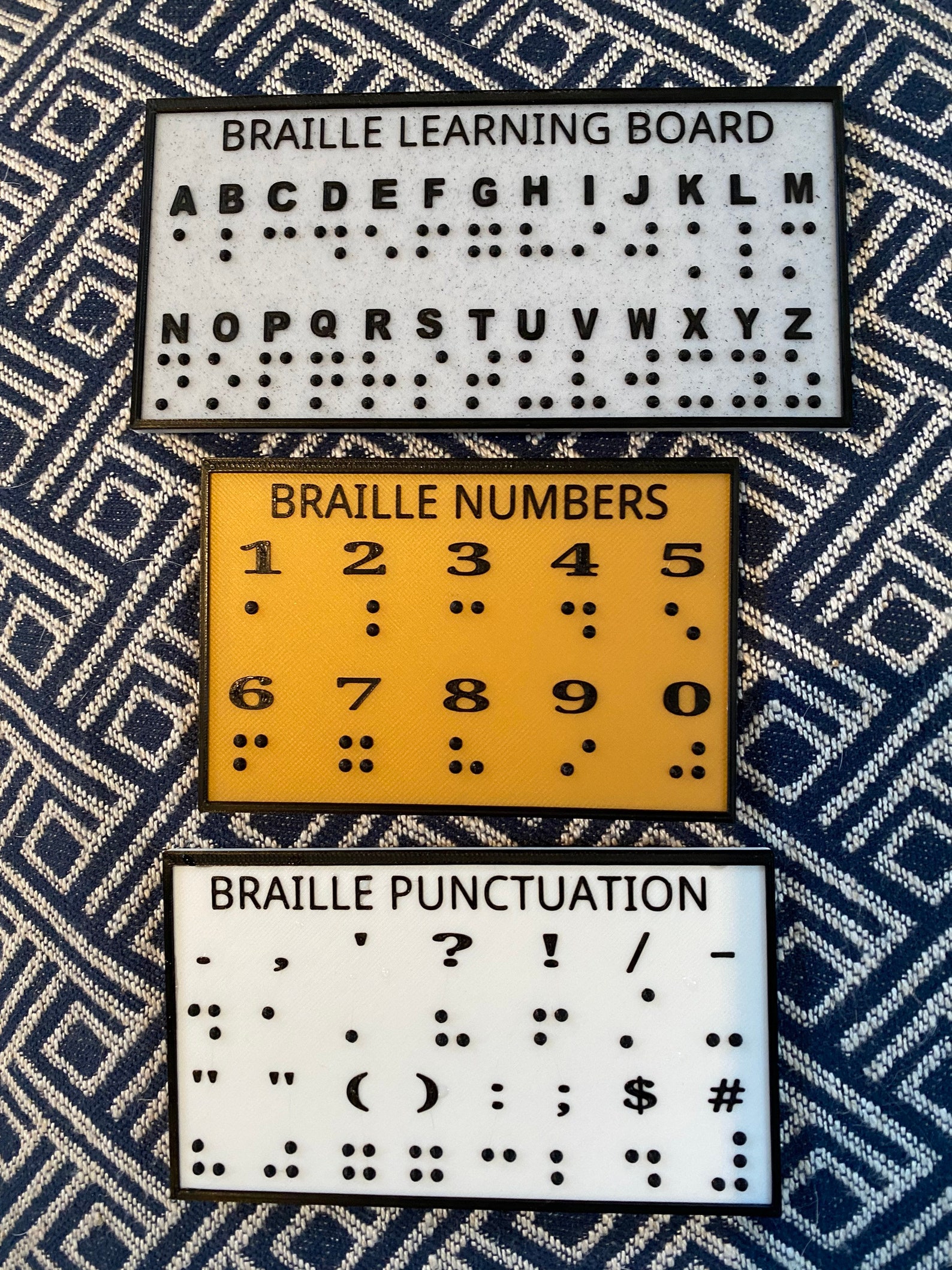Braille Punctuation 3D Learning Board Made in Canada Etsy