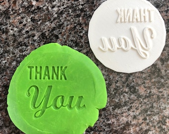 Thank You Cake Fondant Stamps - Made in Canada