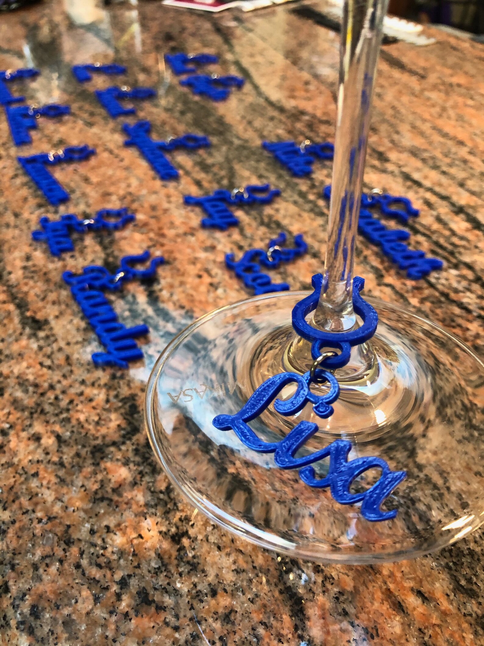 Custom Wine Charms 5 PACK Personalized With Names 3D Etsy