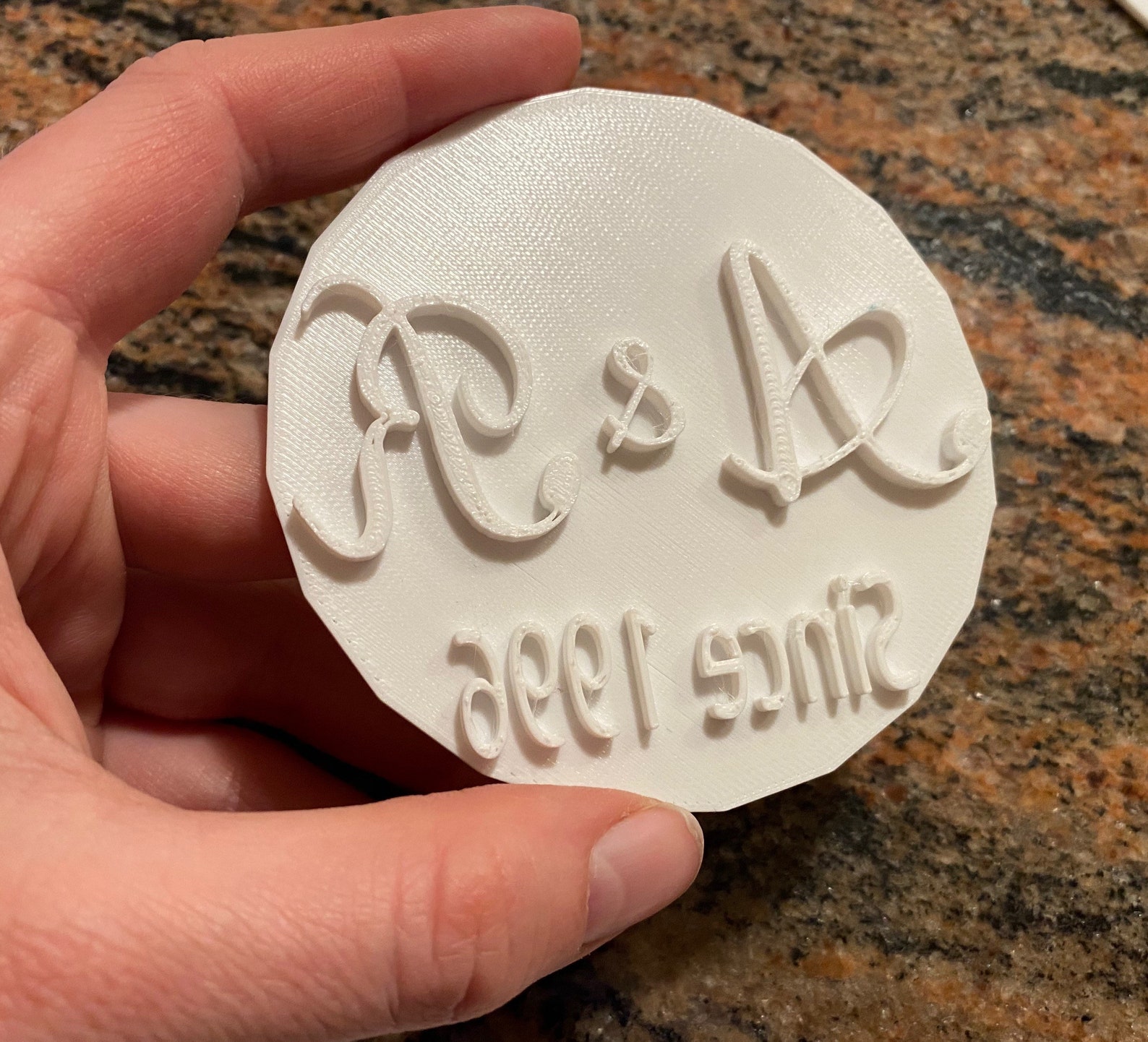 Custom Initials/date Fondant Stamp Made in Canada Etsy