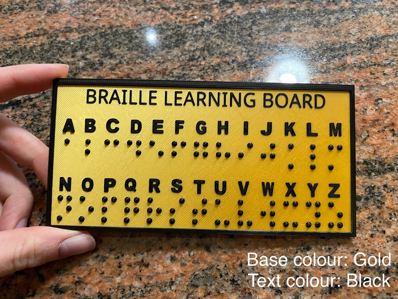 Braille Alphabet 3D Learning Board Made in Canada Etsy