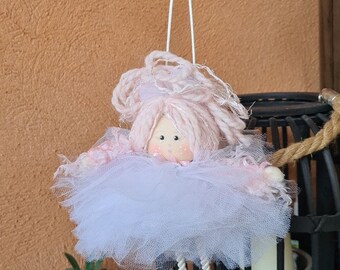 Handmade Hanging Tulle Pompom Doll