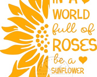 Download Sunflower Svg File Etsy
