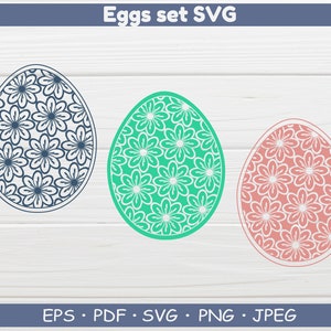 Easter Egg SVG, Happy Easter Eggs, Cricut Cut File, Silhouette, Easter SVG, Patterned Eggs SVG, Easter Egg Png, Easter Egg Clipart, mandala