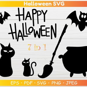 Halloween svg, witch svg, Happy halloween svg, svg files, halloween sign svg, halloween shirt svg, cricut, silhouette, cut files, cat svg