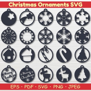 Christmas Ornaments SVG, Christmas SVG, Christmas Ornaments Cricut, Christmas Bauble SVG, Snowflake Svg, Reindeer Svg, Christmas Svg Files