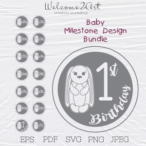 Baby milestone svg, Monthly Milestones SVG, Baby First Year svg, Newborn Svg, Cricut, Silhouette, Baby Months Svg, baby shower svg gift, png