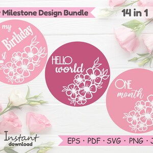 Nouveau-né svg, Baby milestone svg, Baby Shower Svg, Fichier pour Cricut, Silhouette, Bodysuit infantile Svg, New Baby Svg, Baby Months Svg, couper les fichiers