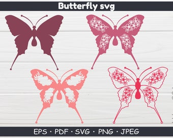 Butterfly svg, svg files for cricut, butterfly silhouette, butterfly clipart, butterfly cut file, butterfly stencil, butterfly printable
