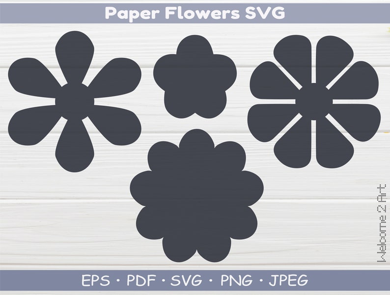 Flower Svg, Flowers Cutting Files, Paper Flowers Templates SVG, Flowers ...