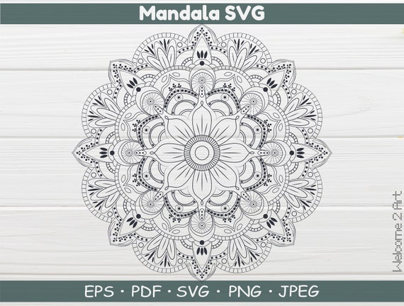 Download Flower Svg Svg File Eps Files Cut Files Mandala Style Mandala Clipart Pdf Files Svg Vector Boho Svg Mandala Svg Floral Mandala Svg Digital Drawing Illustration Safarni Org