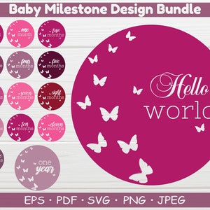 Baby Shower Svg, Newborn Svg, Baby milestone svg, newborn svg for onesie, File for Cricut, Silhouette, Infant Bodysuit Svg, Baby Months Svg