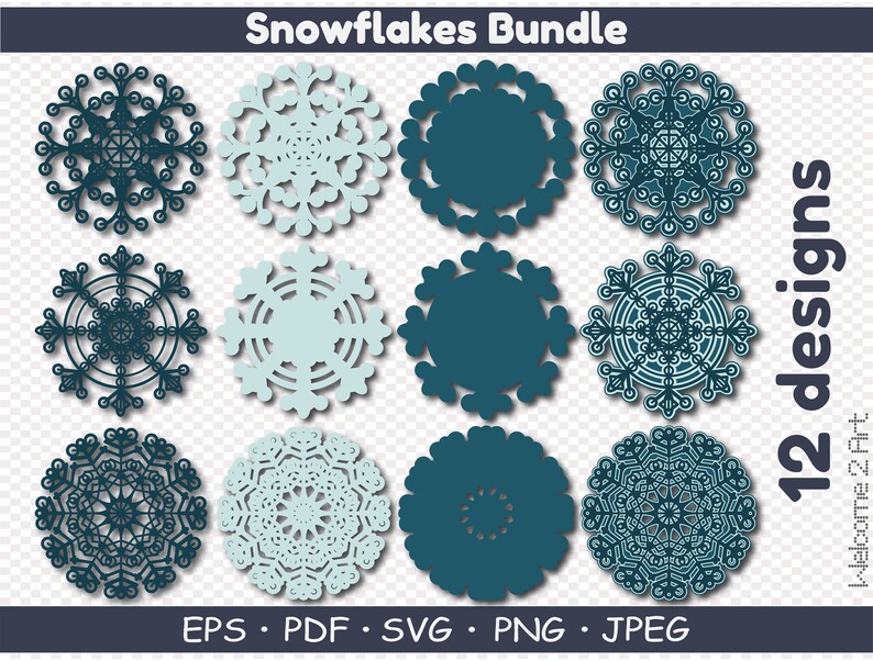 Download Layered Snowflakes Christmas svg Snowflakes Bundle Cut ...