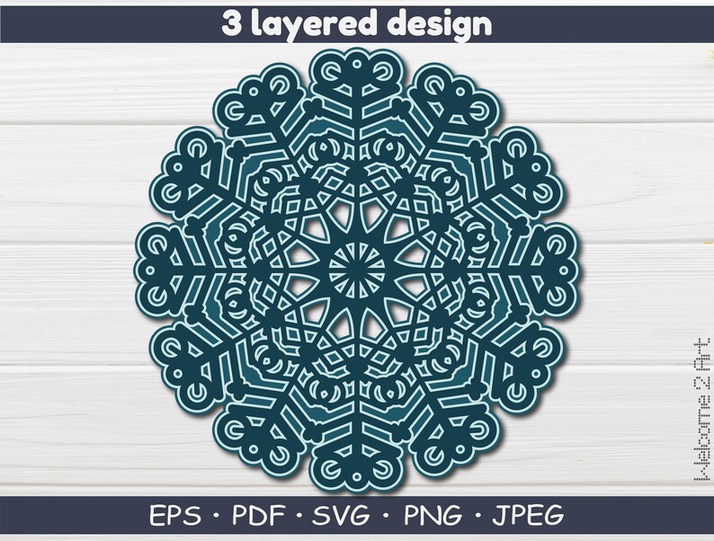Free Free Layered Snowflake Svg 810 SVG PNG EPS DXF File