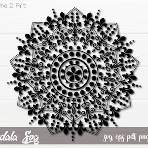 Mandala SVG, Cut File, cricut, Silhouette, Mandala art, Mandala print, Boho svg, Svg vector, Mandala Clipart, Tattoo SVG, instant download