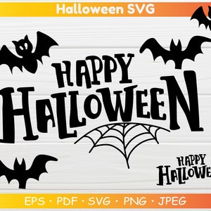 Happy halloween svg, svg files for cricut, trick or treat svg, halloween sign svg, halloween shirt svg, cricut svg, silhouette svg, cut file