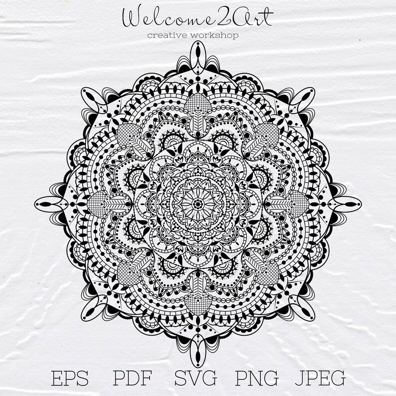 Download Mandala Art Mandala Printable Mandala Print Mandala Clipart Zentangle Svg Eps Mandala Mandala Sublimation Mandala Svg Boho Svg Svg Drawing Illustration Art Collectibles Vadel Com