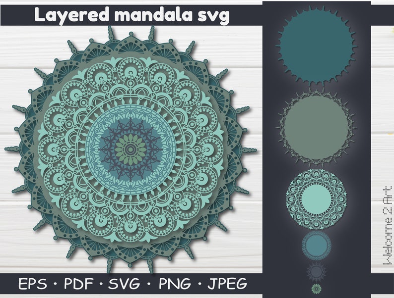 Download 3D Mandala SVG Layered Mandala SVG Paper Craft Cricut Svg ...