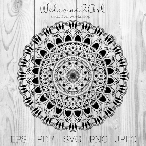 Mandala SVG, svg Files, png, jpeg Files, eps files, pdf files, Mandala Style, Boho SVG, Mandala Clipart, svg vector, cut files, Silhouette