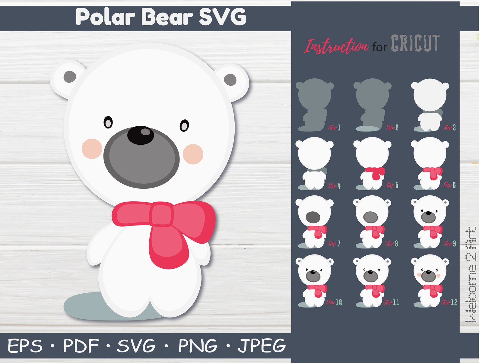 Polar Bear SVG Cut File Cricut Silhouette Svg Files Cute - Etsy