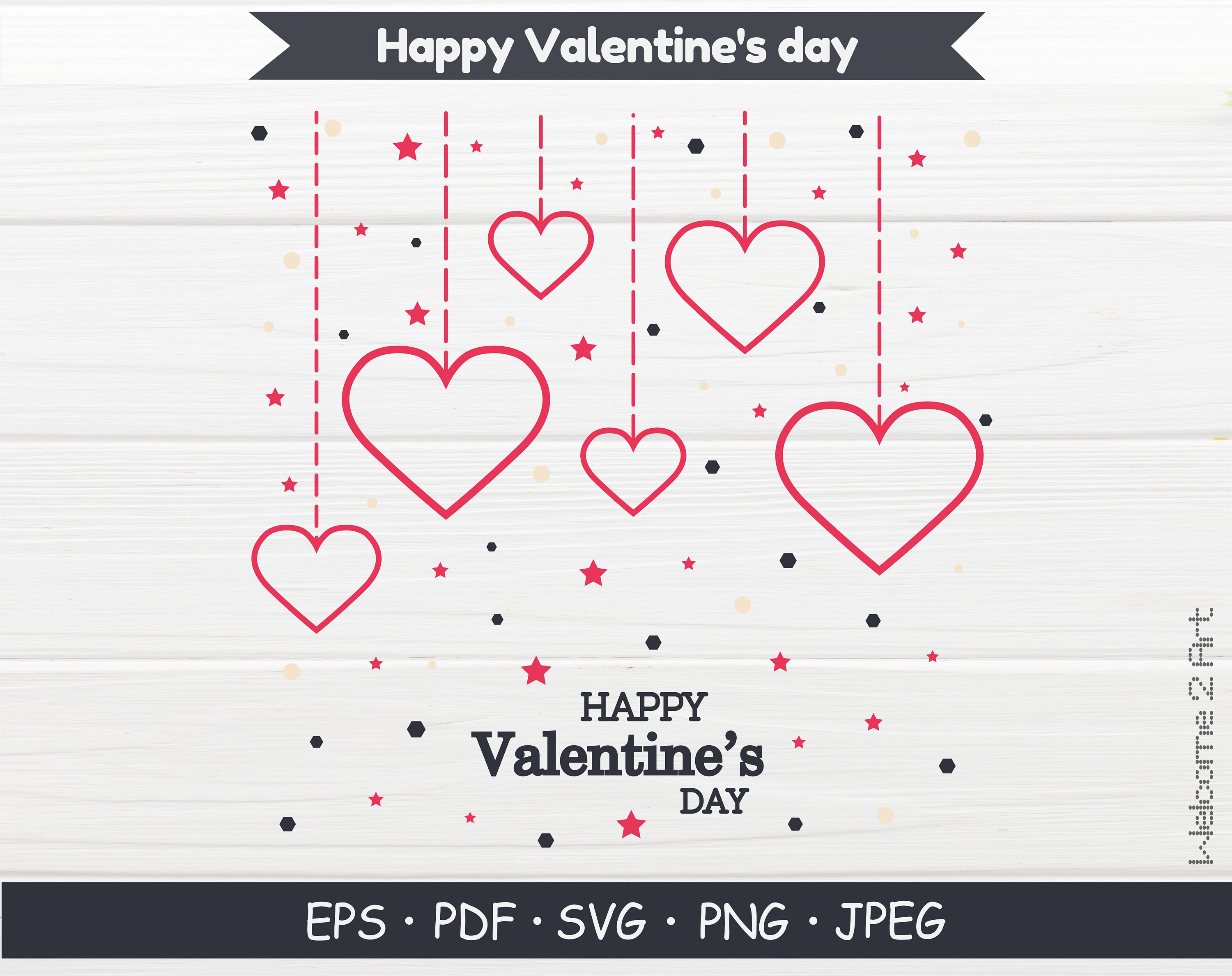 Happy Valentine's Day SVG Cut File Cricut Silhouette - Etsy