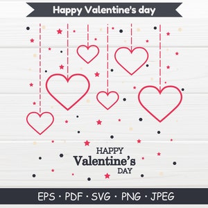 Happy Valentine&#39;s Day SVG cut file Cricut Silhouette, Valentine Shirt svg, valentines day svg, valentine svg, love svg, heart svg, svg files
