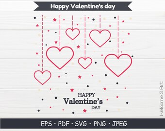 Happy Valentine's Day SVG cut file Cricut Silhouette, Valentine Shirt svg, valentines day svg, valentine svg, love svg, heart svg, svg files