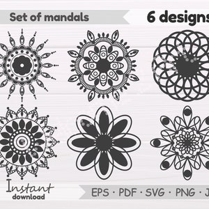 Mandala svg, svg files for cricut, silhouette, Mandala Style, Boho svg, cut file, mandala png, Mandala art, Mandala print, digital download