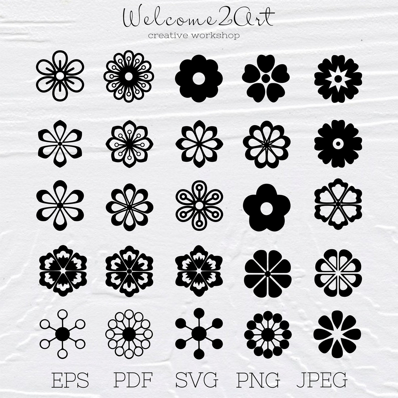 Flowers for Cricut, Flowers for Silhouette, Svg, Files for Cricut