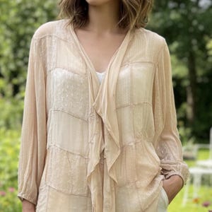 Kimono Shrug in Overdyed Mix N Match Patch