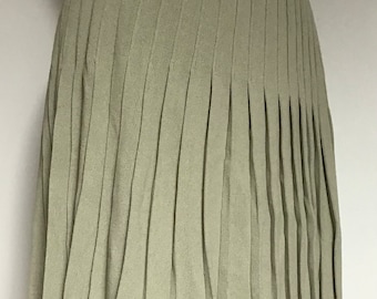 DKNY Donna Karan  Pleated Skirt Pull-on Style Cotton blend Mid weight Lt.Green Size-L  NWOT